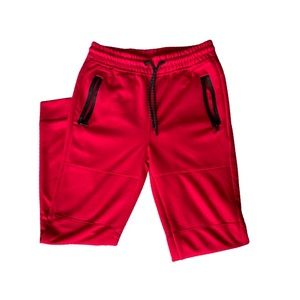 New AAO Red Fleece Joggers Size: Small